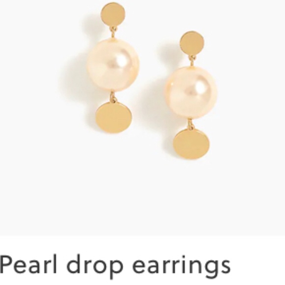 JCrew pearl drop earrings